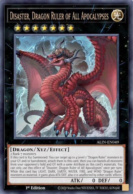 Disaster, Dragon Ruler of All Apocalypses - ALIN-EN049 - 1st Edition - Ultra Rare