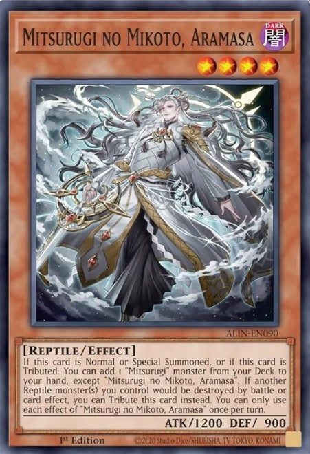 Mitsurugi no Mikoto, Aramasa - ALIN-EN090 - 1st Edition - Super Rare