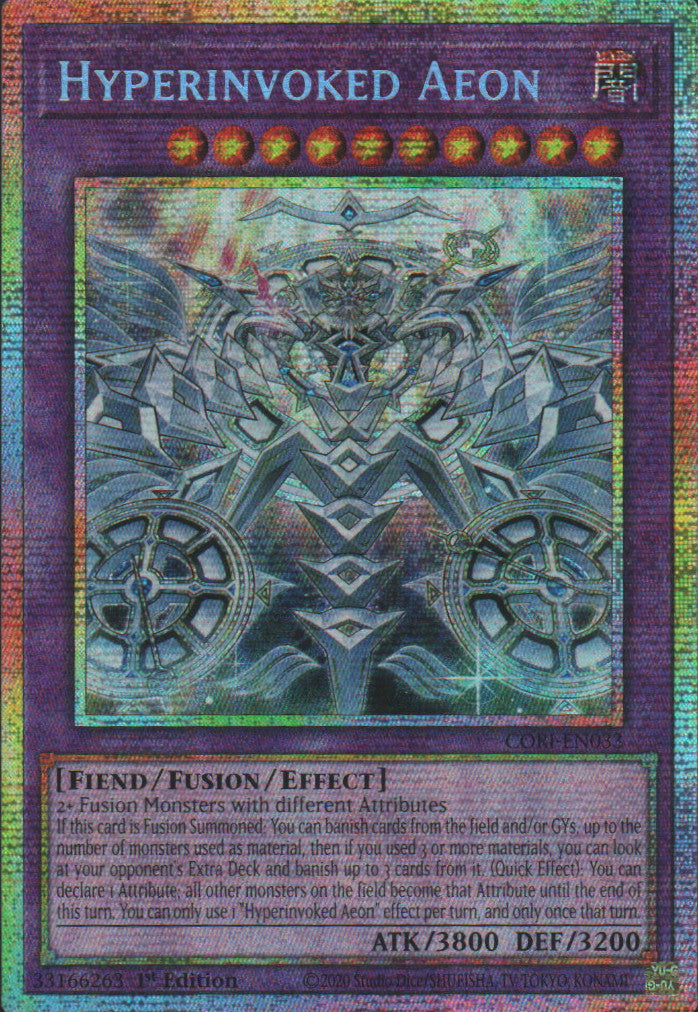 Hyperinvoked Aeon - CORI-EN033 - 1st Edition - Starlight Rare
