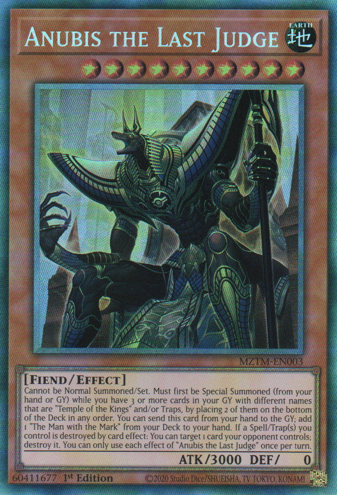 Anubis the Last Judge - MZTM-EN003 - 1st Edition - Collector's Rare