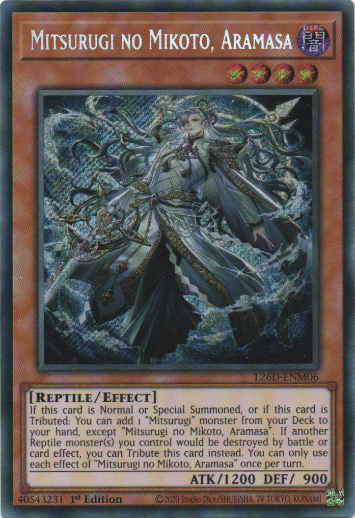 Mitsurugi no Mikoto, Aramasa - L26D-ENM06 - 1st Edition - Secret Rare