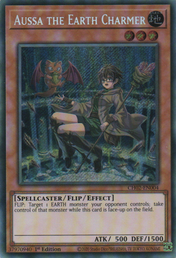 Aussa the Earth Charmer - CH02-EN004 - 1st Edition - Secret Rare