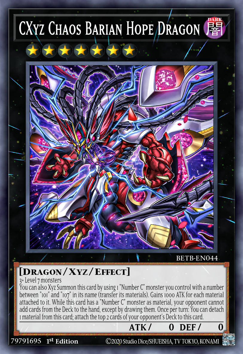 CXyz Hope Chaos Barian Dragon - BETB-EN044 - 1st Edition - Ultra Rare