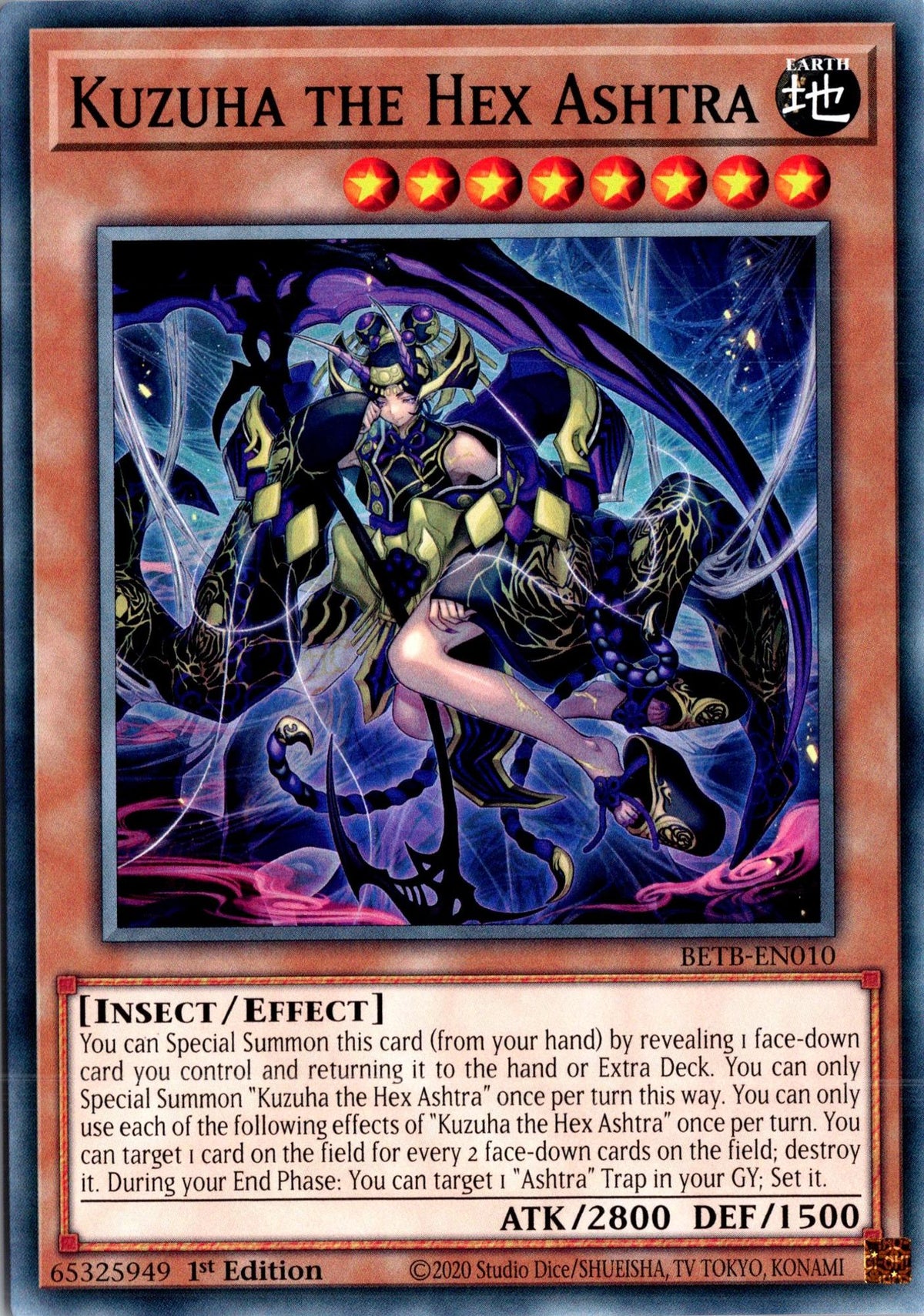 Kuzuha the Hex Ashtra - BETB-EN010 - 1st Edition - Common