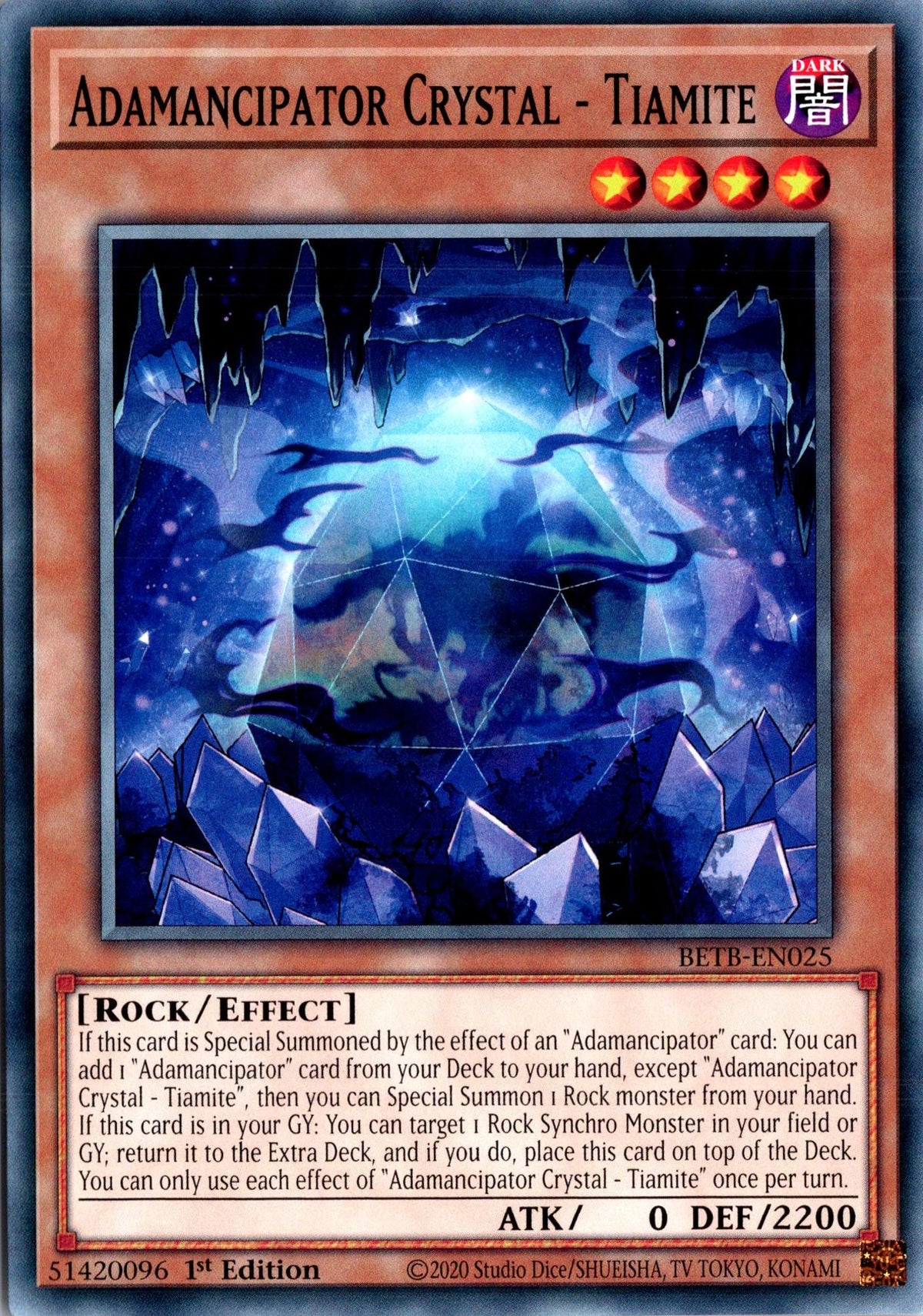 Adamancipator Crystal - Tiamite - BETB-EN025 - 1st Edition - Common