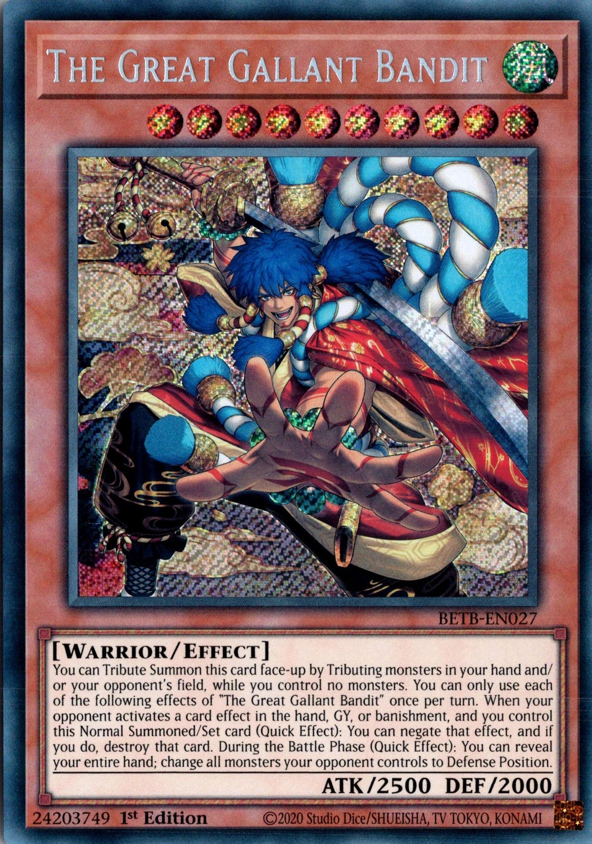 The Great Gallant Bandit - BETB-EN027 - 1st Edition - Secret Rare