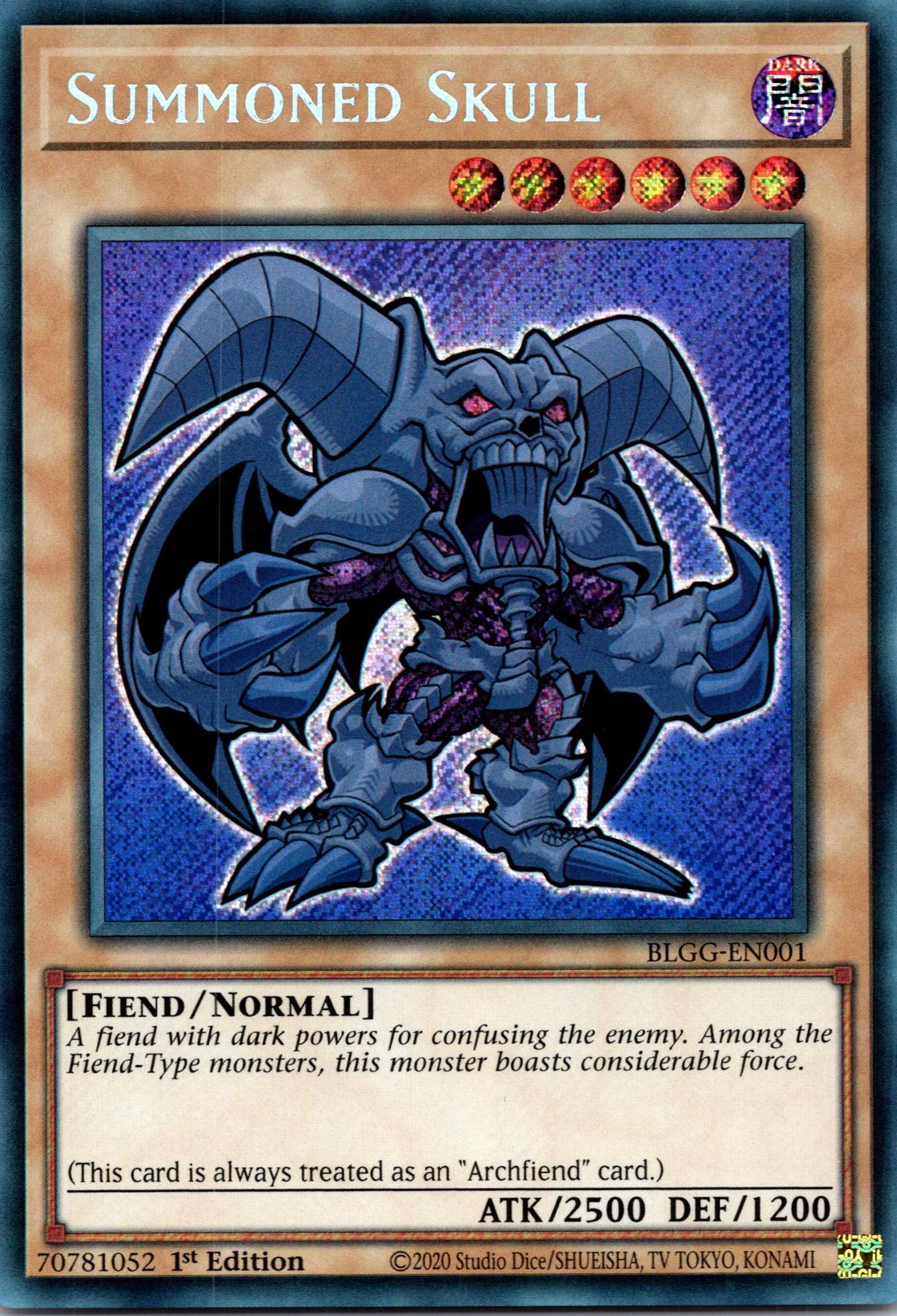 Summoned Skull (Chibi artwork) - BLGG-EN001 - 1st Edition - Secret Rare