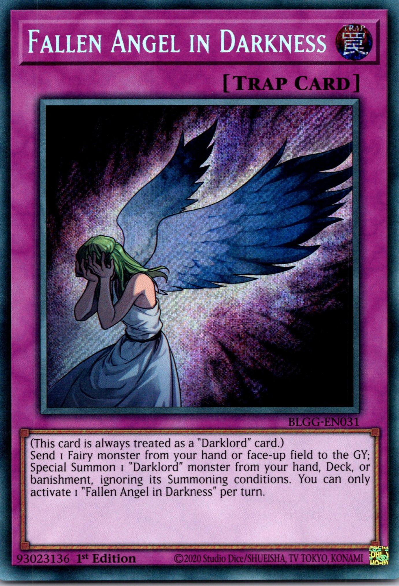 Fallen Angel in Darkness - BLGG-EN031 - 1st Edition - Secret Rare