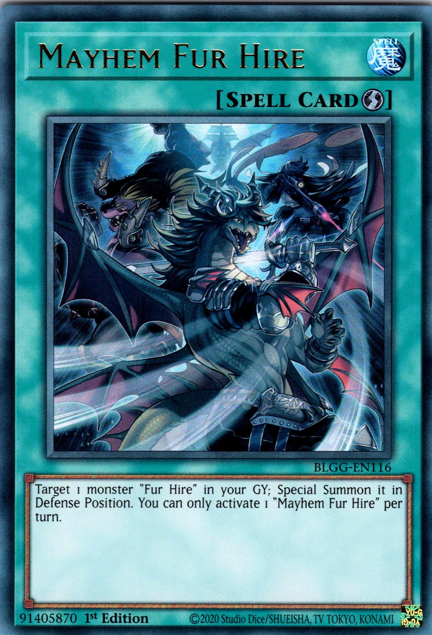 Mayhem Fur Hire - BLGG-EN116 - 1st Edition - Ultra Rare