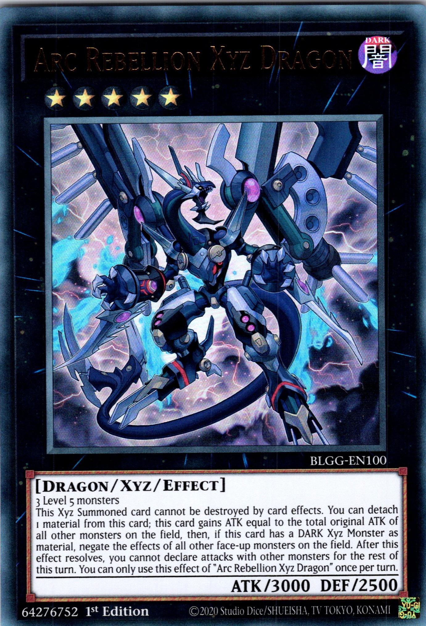 Arc Rebellion Xyz Dragon - BLGG-EN100 - 1st Edition - Ultra Rare