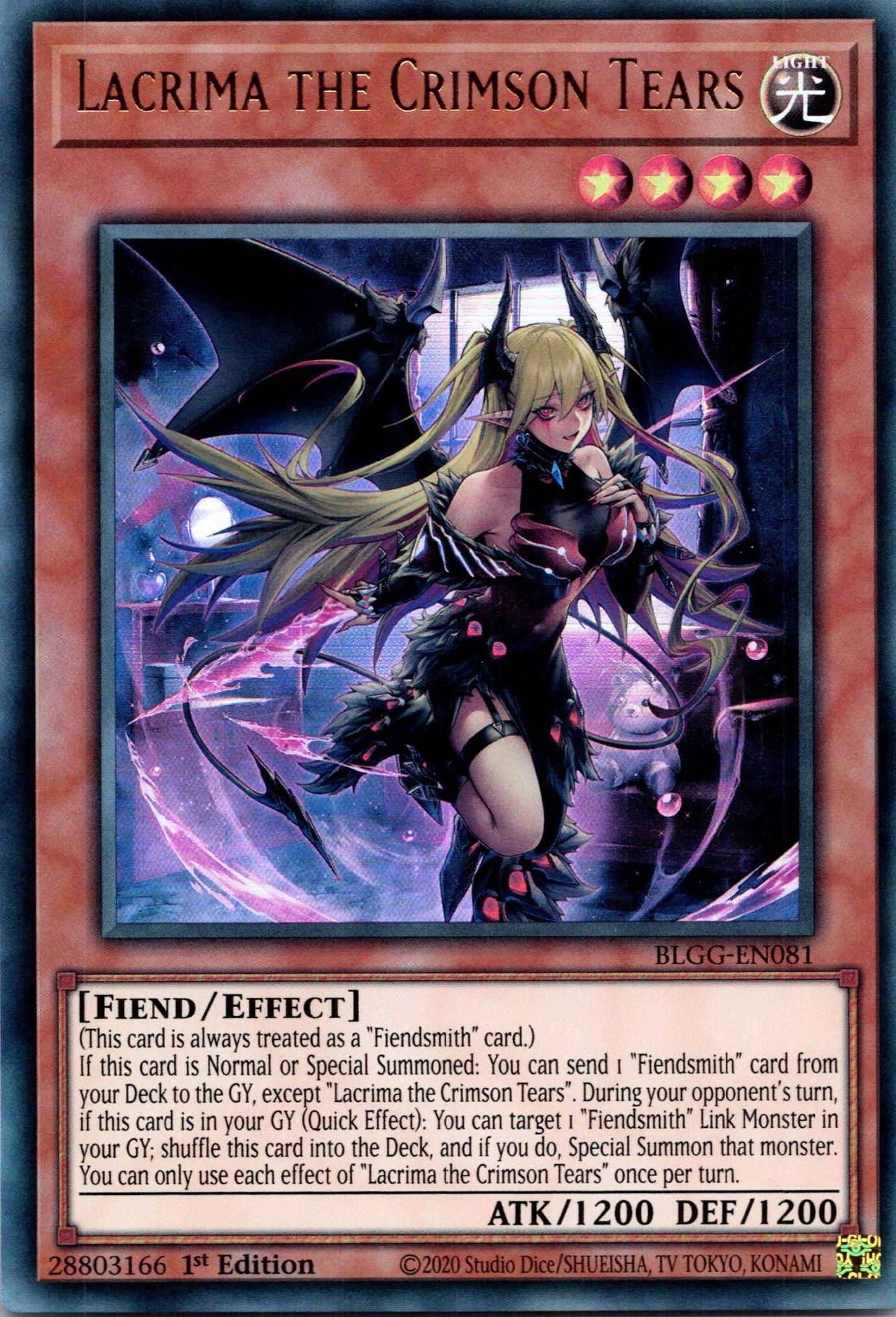 Lacrima the Crimson Tears - BLGG-EN081 - 1st Edition - Ultra Rare