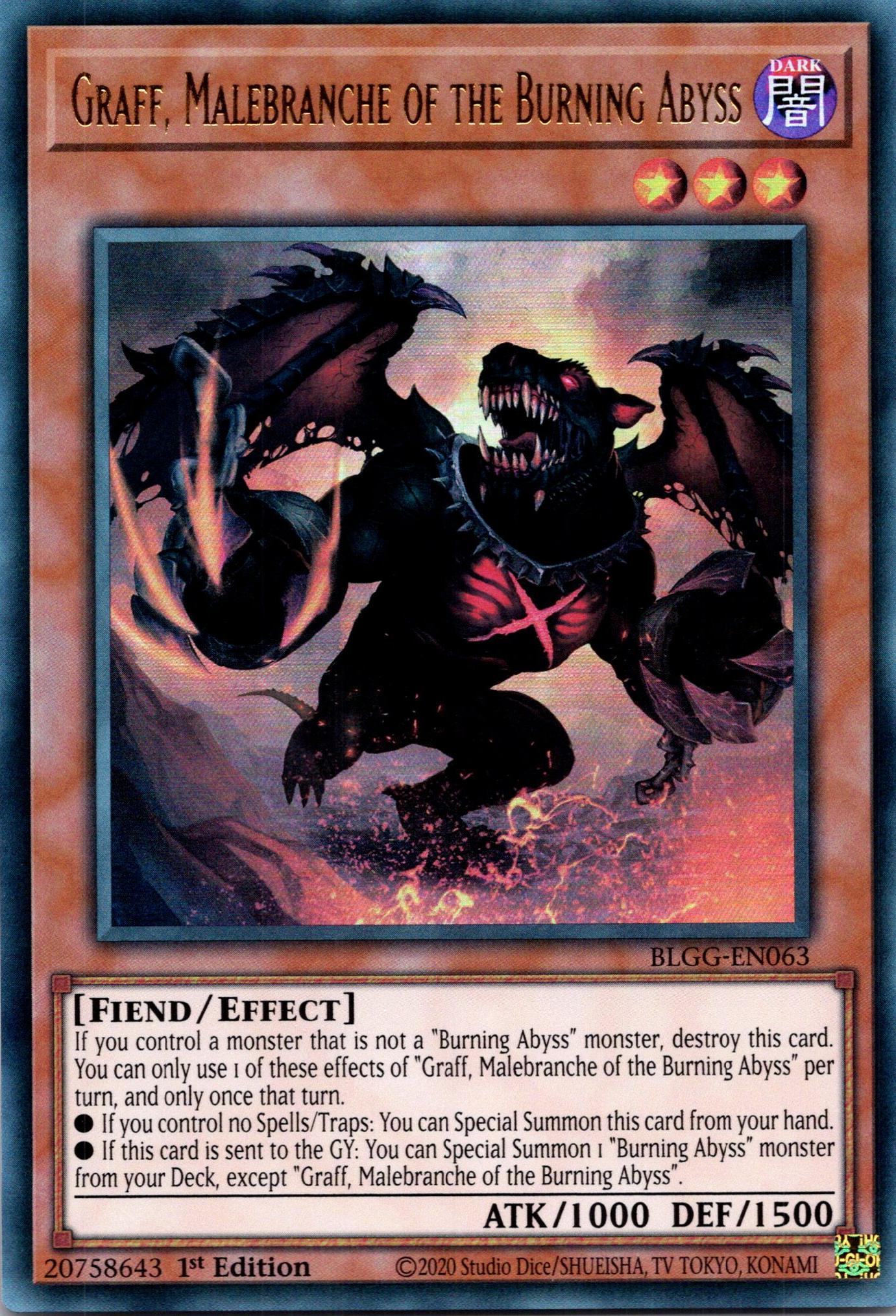 Graff, Malebranche of the Burning Abyss - BLGG-EN063 - 1st Edition - Ultra Rare