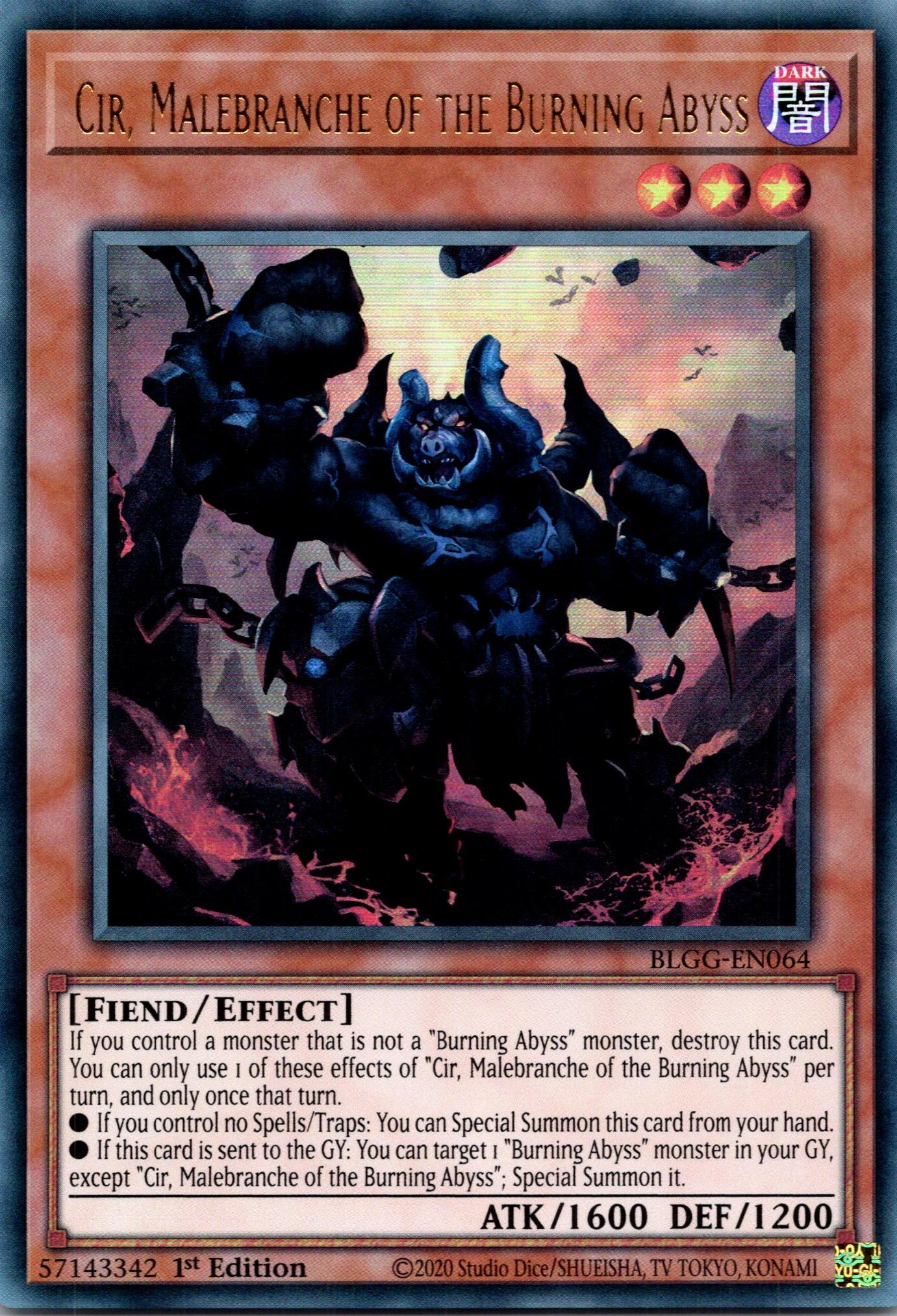 Cir, Malebranche of the Burning Abyss - BLGG-EN064 - 1st Edition - Ultra Rare
