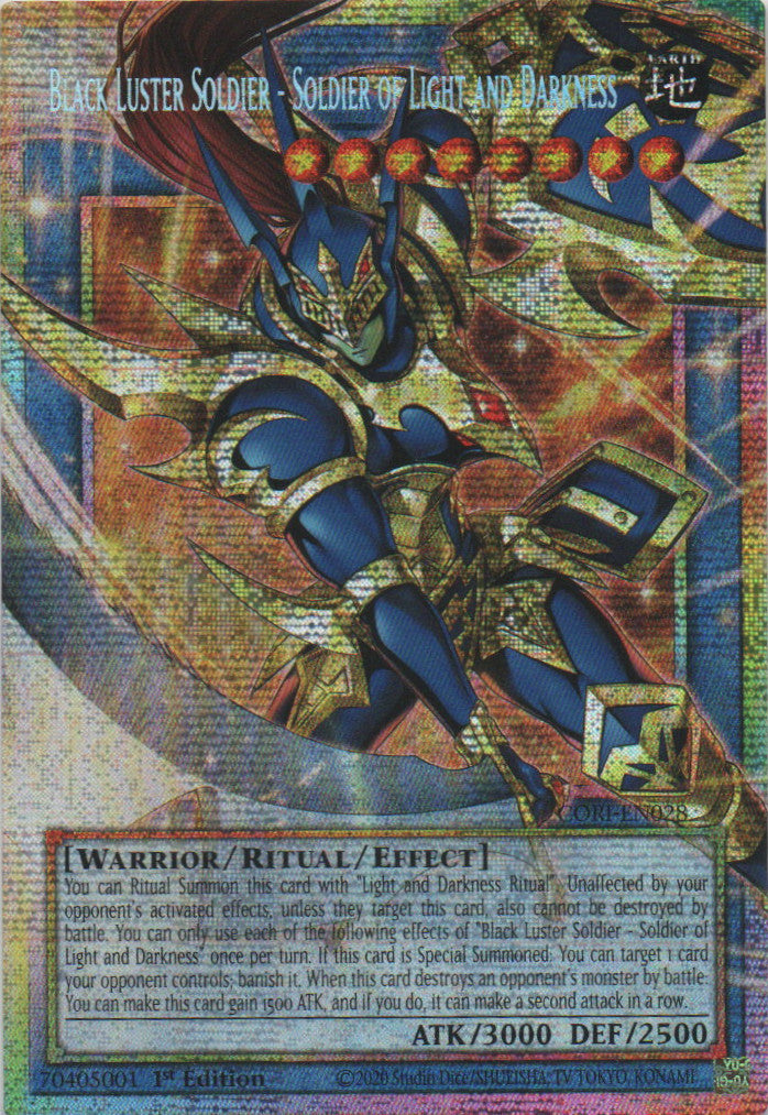 Black Luster Soldier - Soldier of Light and Darkness (extended art) - CORI-EN028 - 1st Edition - Starlight Rare