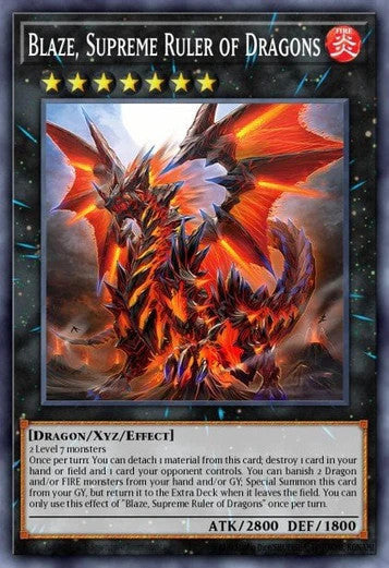 Blaze, Supreme Ruler of all Dragons - BLTR-EN045 - 1st Edition - Secret Rare