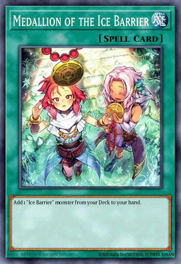 Medallion of the Ice Barrier (alternate art) - BLTR-EN098 - 1st Edition - Ultra Rare
