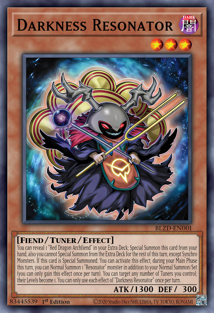 Darkness Resonator - BLZD-EN001 - 1st Edition - Super Rare