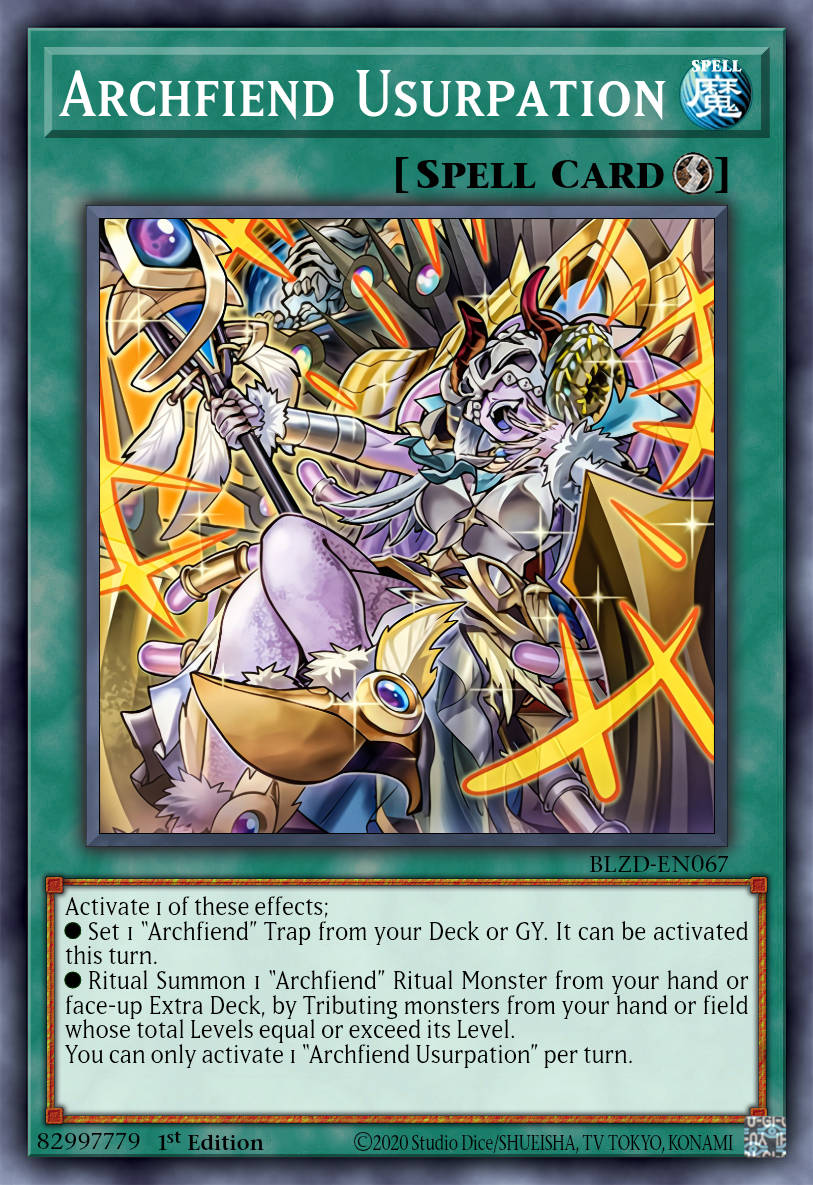 Archfiend's Usurpation - BLZD-EN067 - 1st Edition - Common