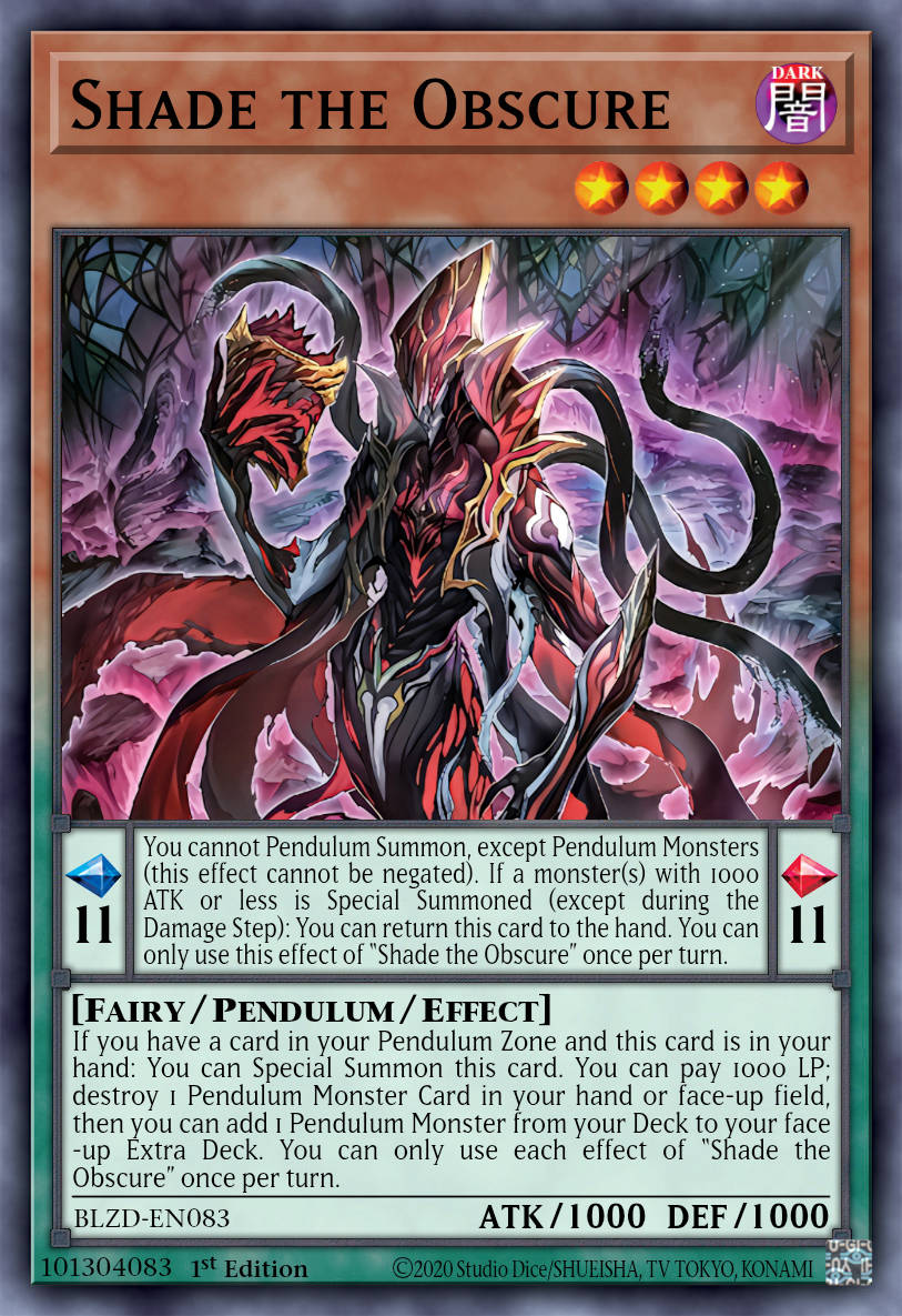 Shade the Obscure - BLZD-EN083 - 1st Edition - Secret Rare