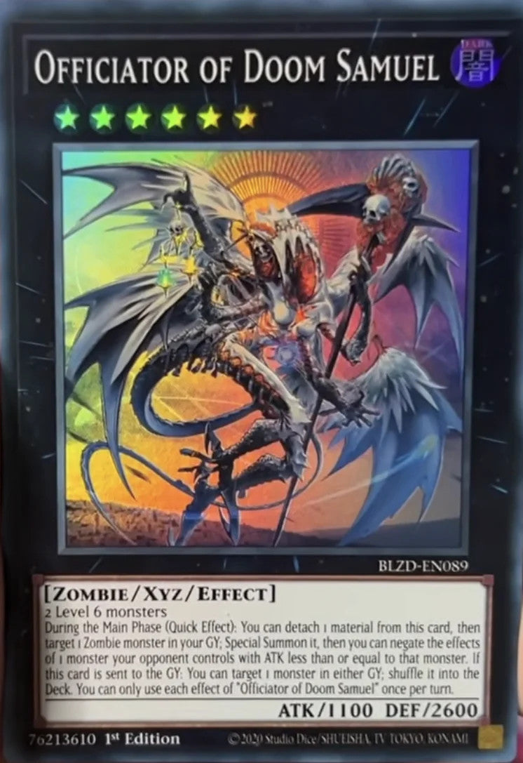 Officiator of Doom Samuel - BLZD-EN089 - 1st Edition - Super Rare