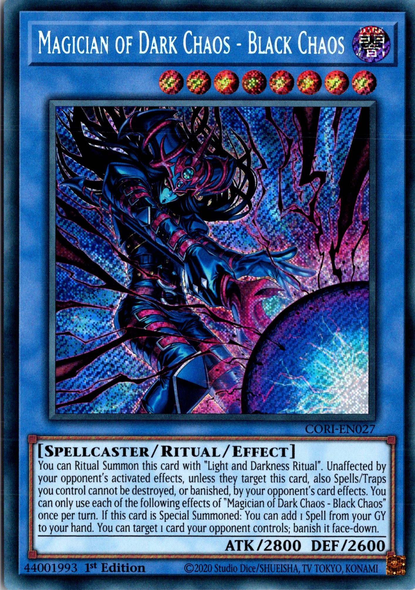 Magician of Dark Chaos – Black Chaos - CORI-EN027 - 1st Edition - Secret Rare