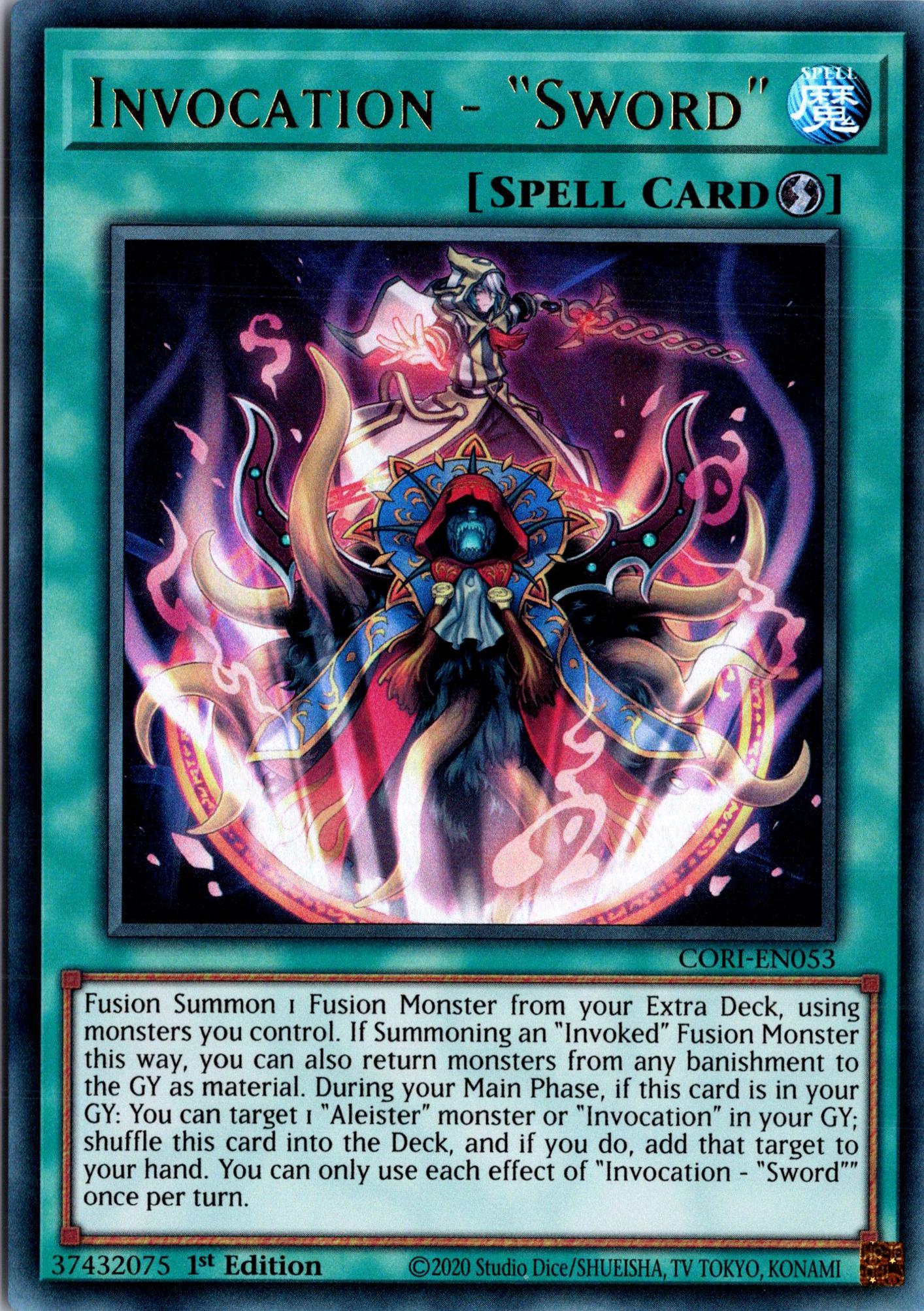 Invocation – “Sword” - CORI-EN054 - 1st Edition - Ultra Rare
