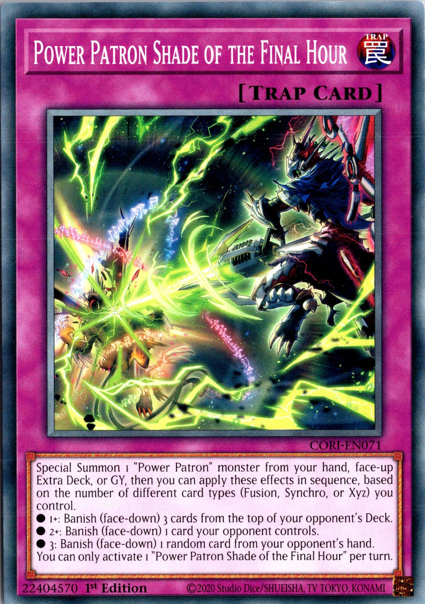 Power Patron Shade of the Final Hour - CORI-EN071 - 1st Edition - Common