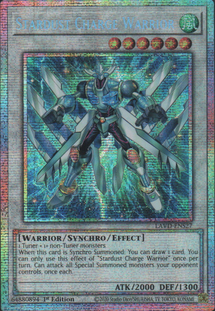 Stardust Charge Warrior - LAVD-ENS27 - 1st Edition - Starlight Rare