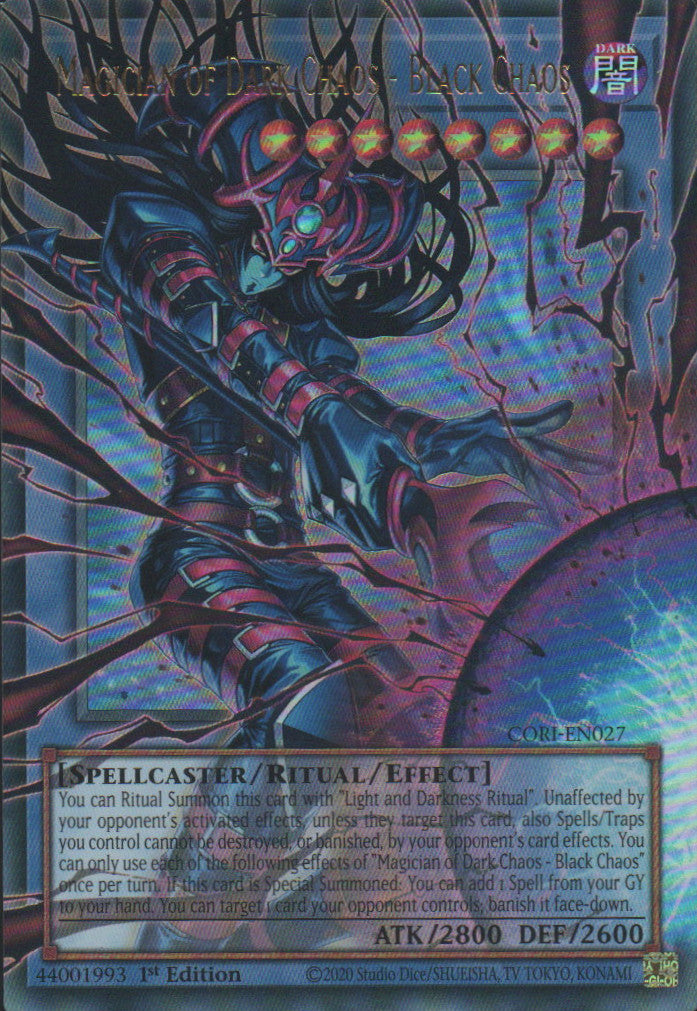 Magician of Dark Chaos - Black Chaos (extended art) - CORI-EN027 - 1st Edition - Ultra Rare