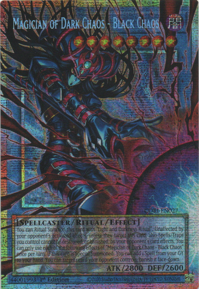 Magician of Dark Chaos - Black Chaos (extended art) - CORI-EN027 - 1st Edition - Starlight Rare