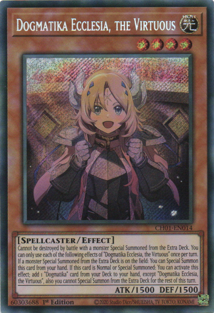 Dogmatika Ecclesia, the Virtuous - CH01-EN014 - 1st Edition - Secret Rare