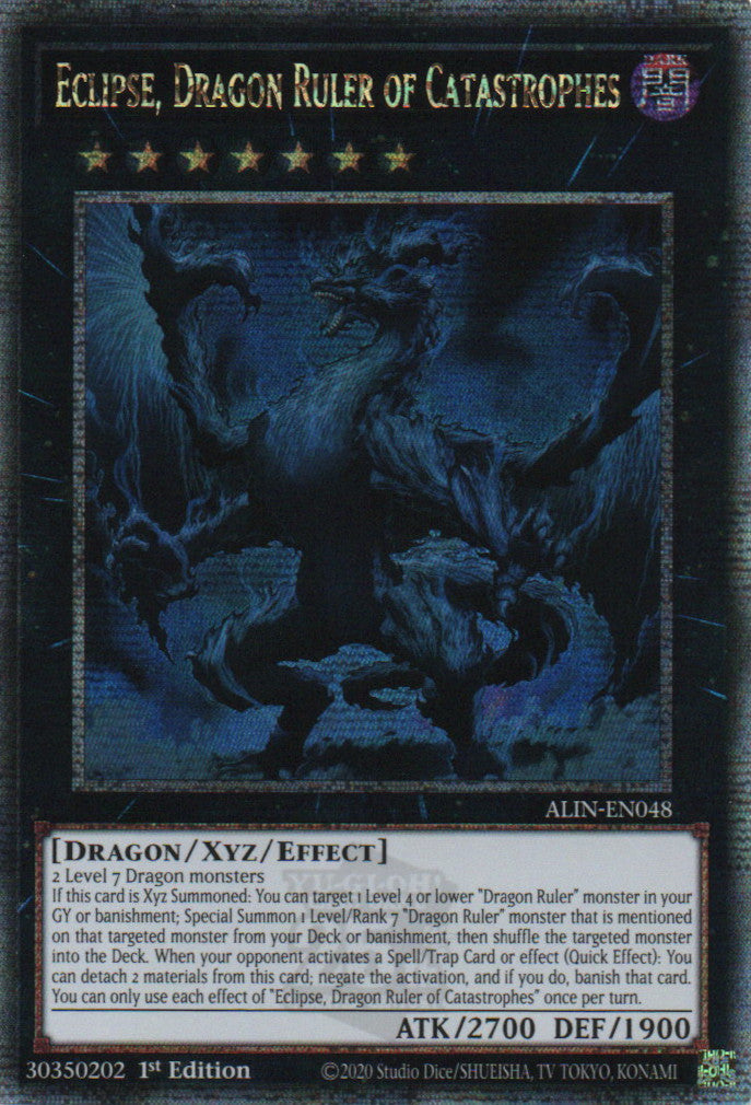 Eclipse, Dragon Ruler of Catastrophes - ALIN-EN048 - 1st Edition - Quarter Century Secret Rare