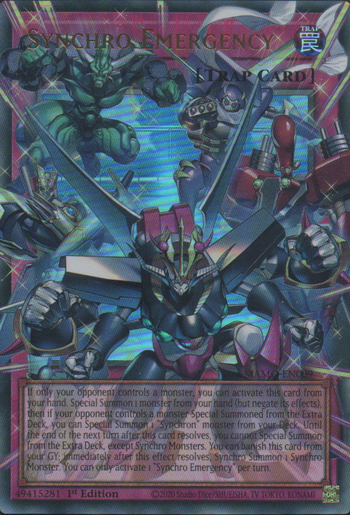 Synchro Emergency (extended art) - MAMO-EN009 - 1st Edition - Ultra Rare