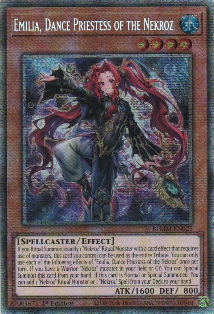 Emilia, Dance Priestess of the Nekroz - BLMM-EN025 - 1st Edition - Starlight Rare