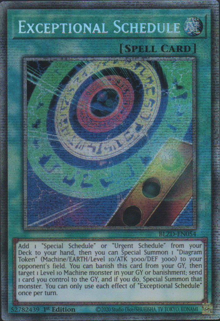 Exceptional Schedule - BLZD-EN054 - 1st Edition - Starlight Rare