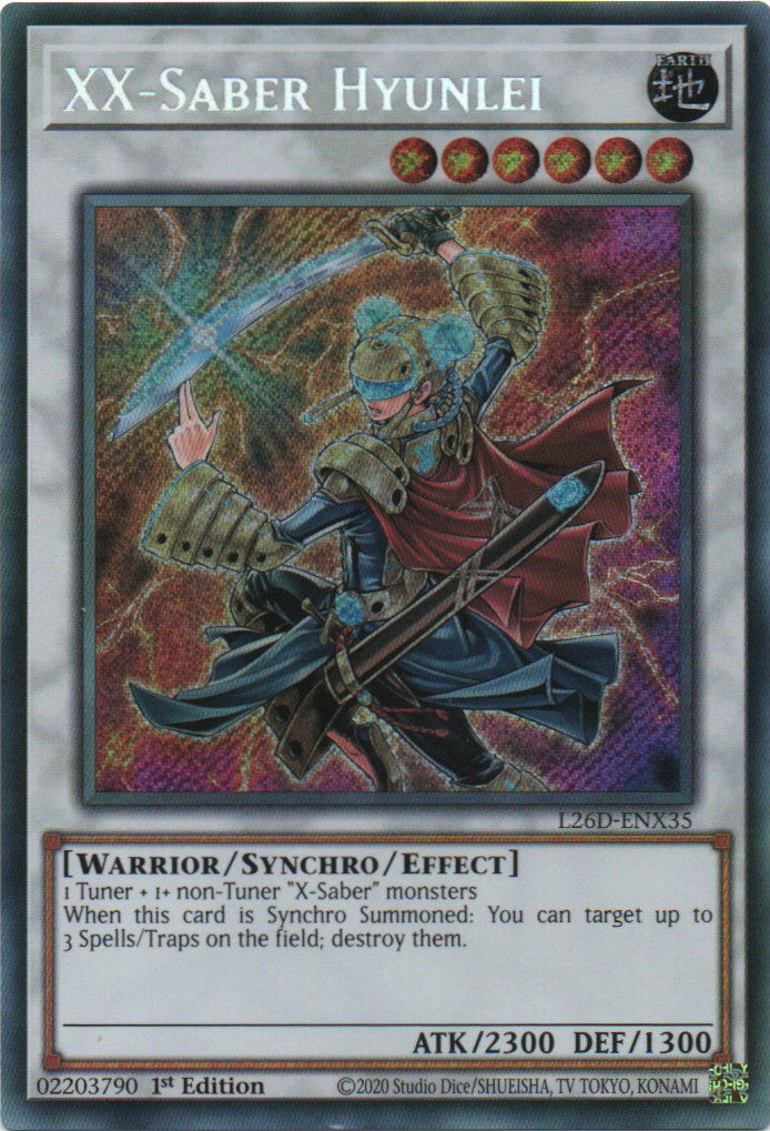 XX-Saber Hyunlei - L26D-ENX35 - 1st Edition - Secret Rare