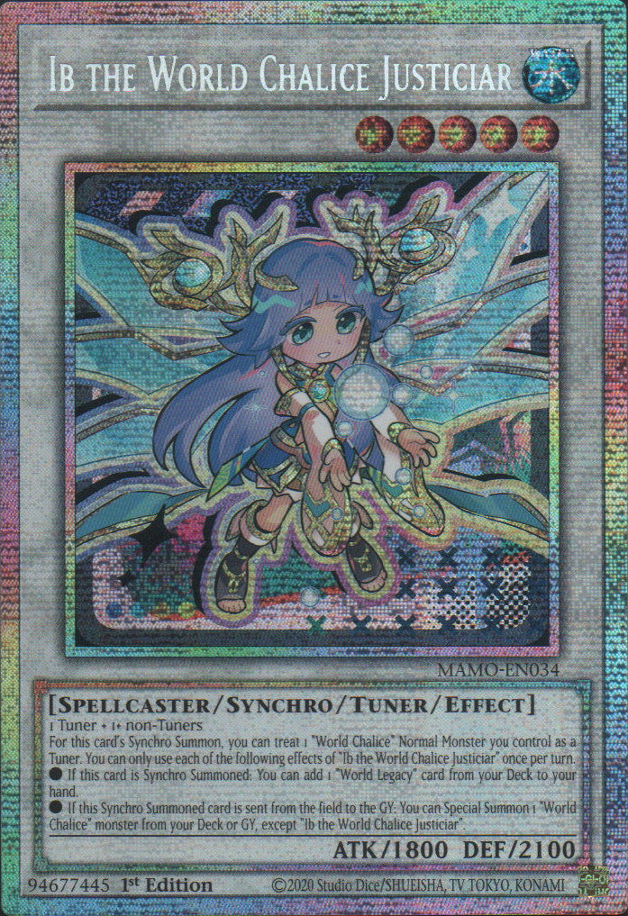Ib the World Chalice Justiciar - MAMO-EN034 - 1st Edition - Starlight Rare