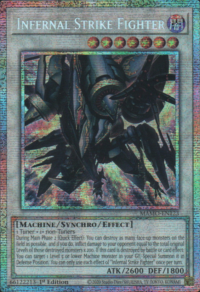 Infernal Strike Fighter - MAMO-EN123 - 1st Edition - Starlight Rare