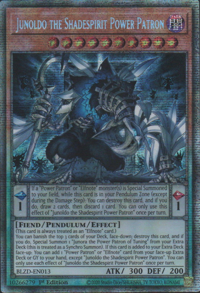 Junoldo the Shadespirit Power Patron - BLZD-EN013 - 1st Edition - Starlight Rare