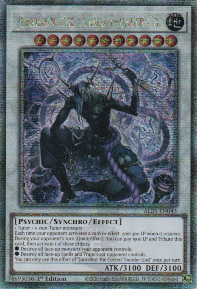 Juraishin, the Cursed Thunder God - ALIN-EN043 - 1st Edition - Quarter Century Secret Rare