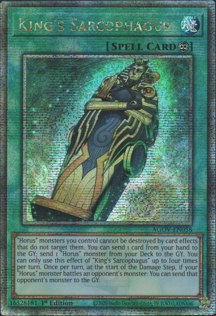 King's Sarcophagus - AGOV-EN058 - 1st Edition - Quarter Century Secret Rare