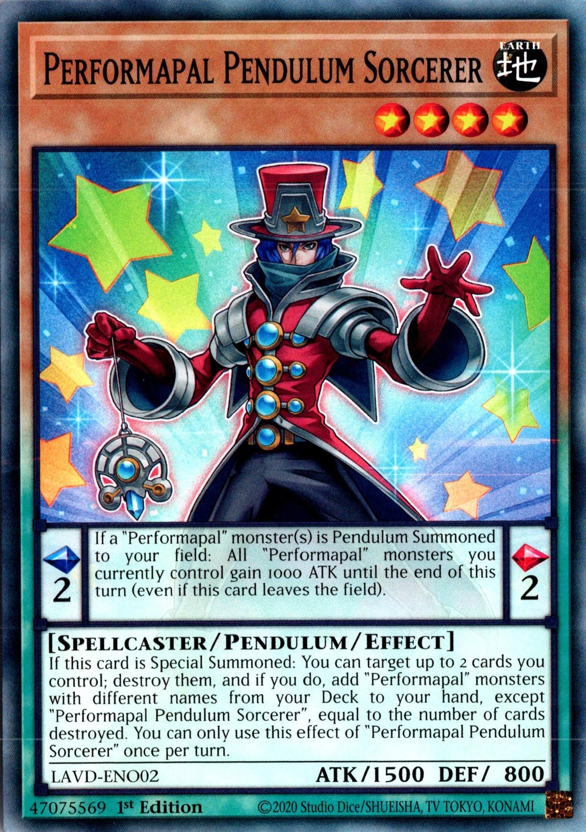 Performapal Pendulum Sorcerer - LAVD-ENO02 - 1st Edition - Common