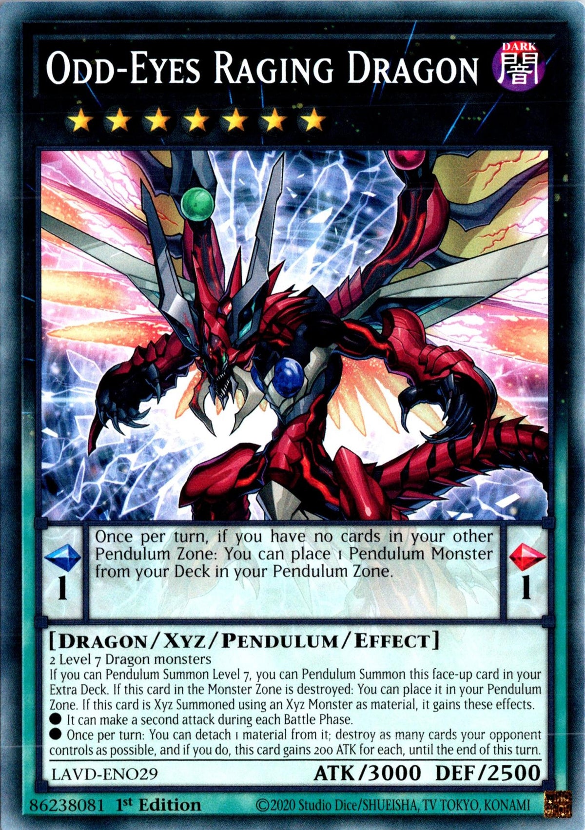Odd-Eyes Raging Dragon - LAVD-ENO29 - 1st Edition - Common