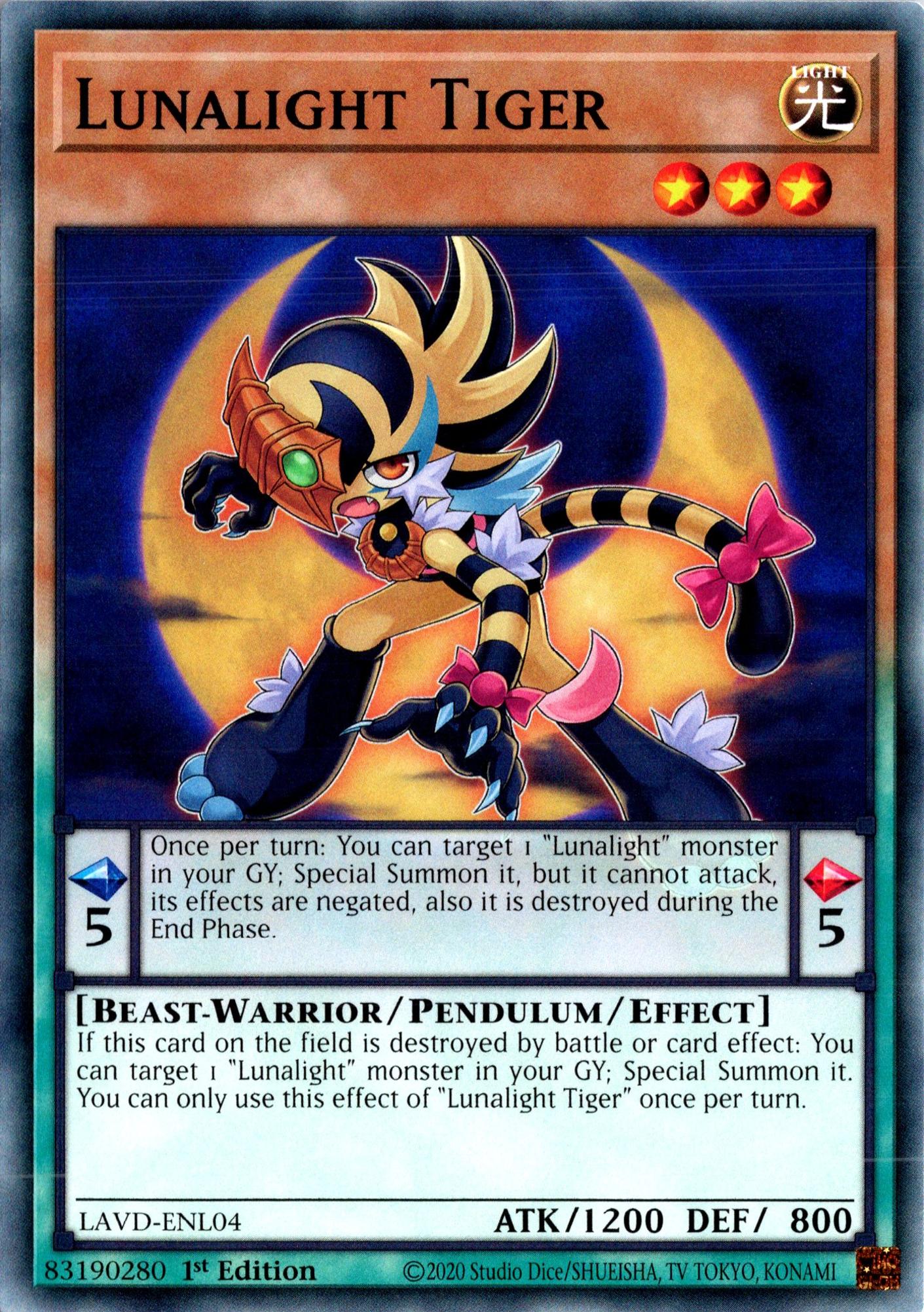 Lunalight Tiger - LAVD-ENL04 - 1st Edition - Common