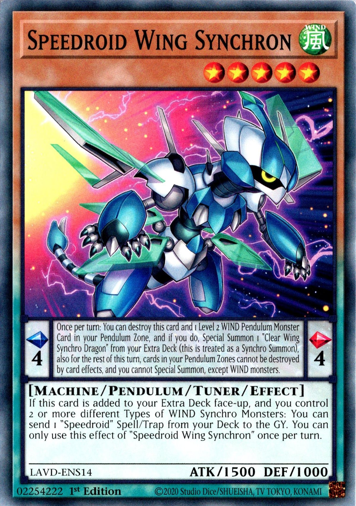 Speedroid Wing Synchron - LAVD-ENS14 - 1st Edition - Common