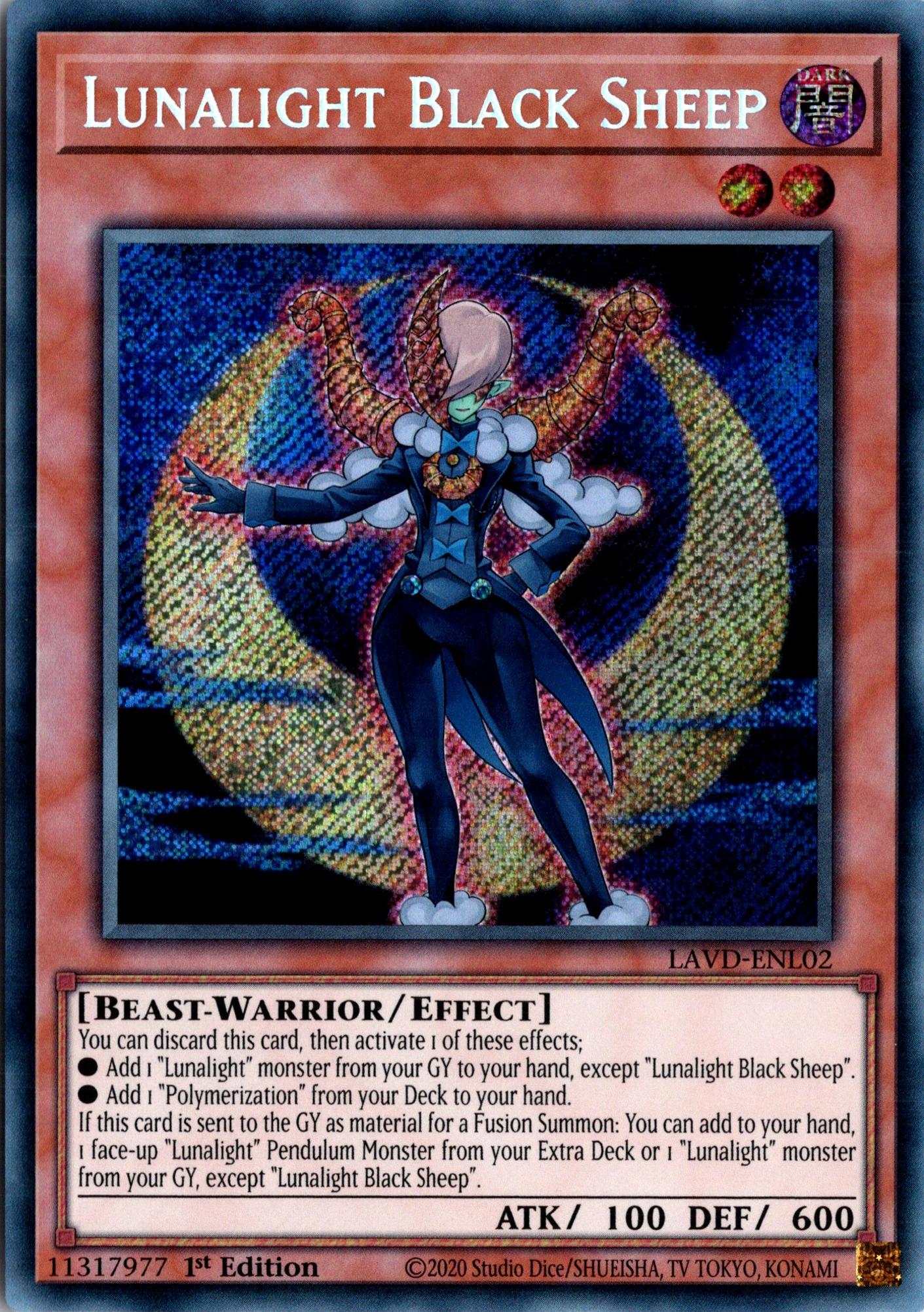 Lunalight Black Sheep - LAVD-ENL02 - 1st Edition - Secret Rare