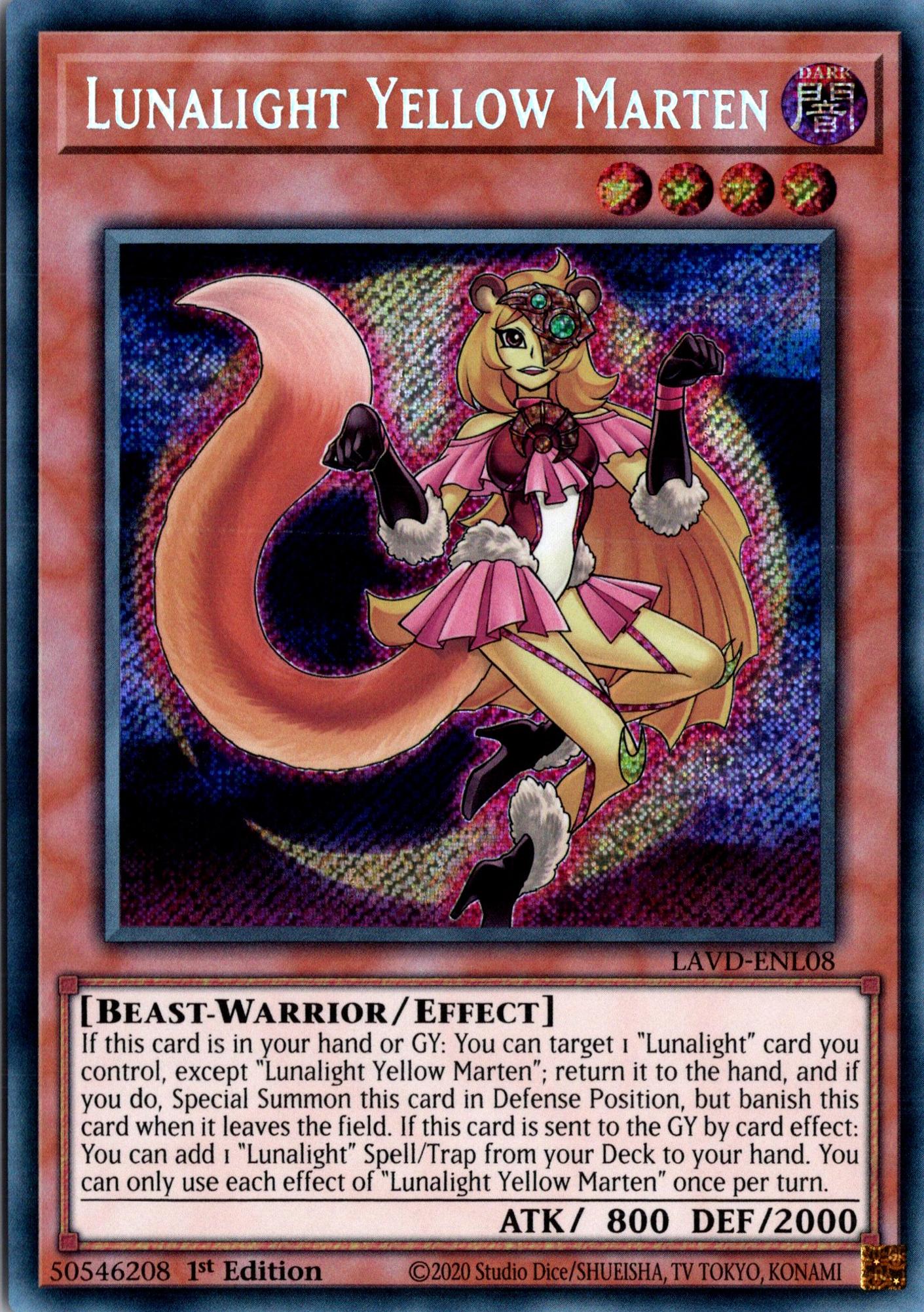 Lunalight Yellow Marten - LAVD-ENL08 - 1st Edition - Secret Rare