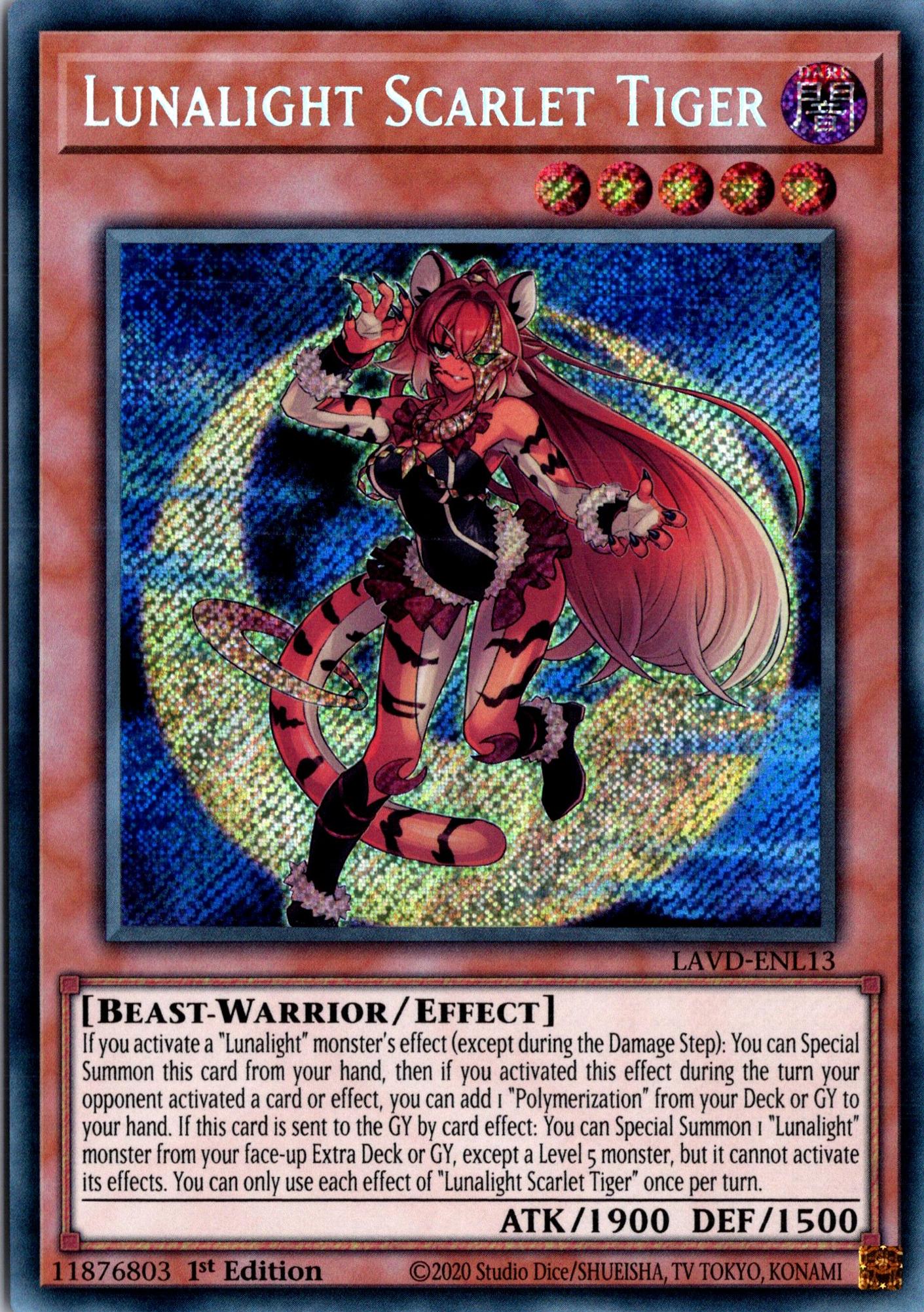 Lunalight Scarlet Tiger - LAVD-ENL13 - 1st Edition - Secret Rare