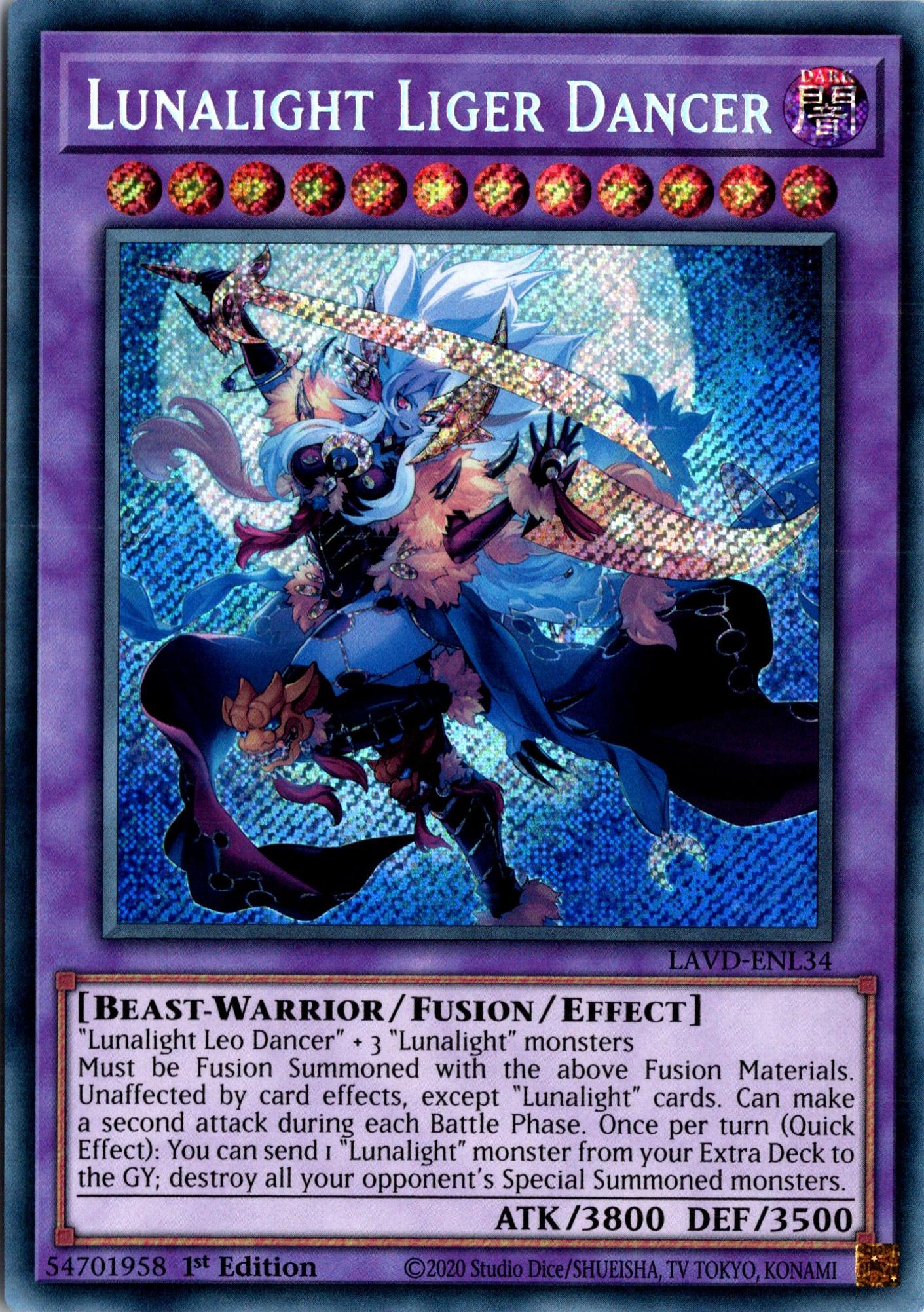 Lunalight Liger Dancer - LAVD-ENL34 - 1st Edition - Secret Rare