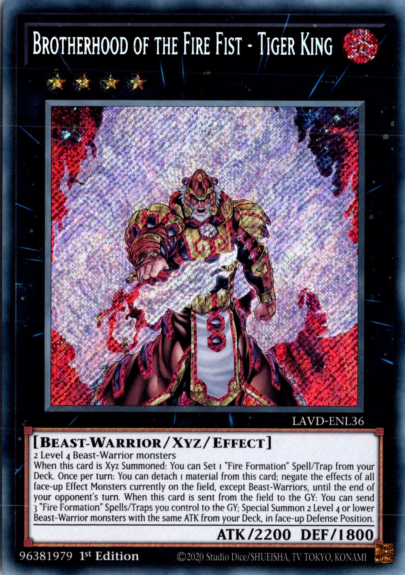 Brotherhood of the Fire Fist - Tiger King - LAVD-ENL36 - 1st Edition - Secret Rare